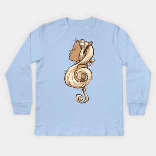 Treble Clef Kids Long Sleeve T-Shirt